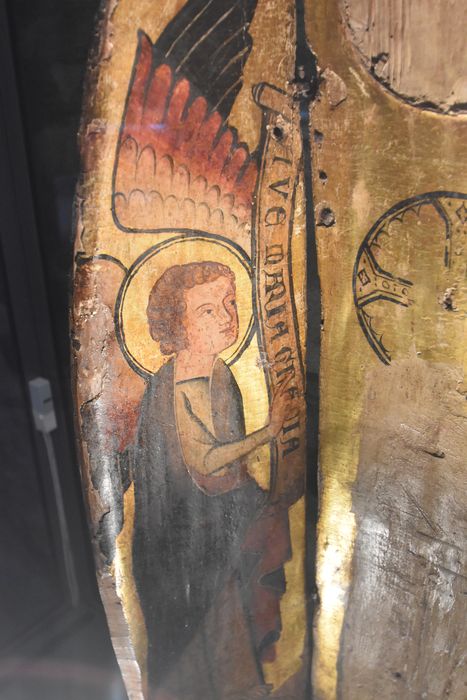 statue-reliquaire : Vierge à l'Enfant, détail