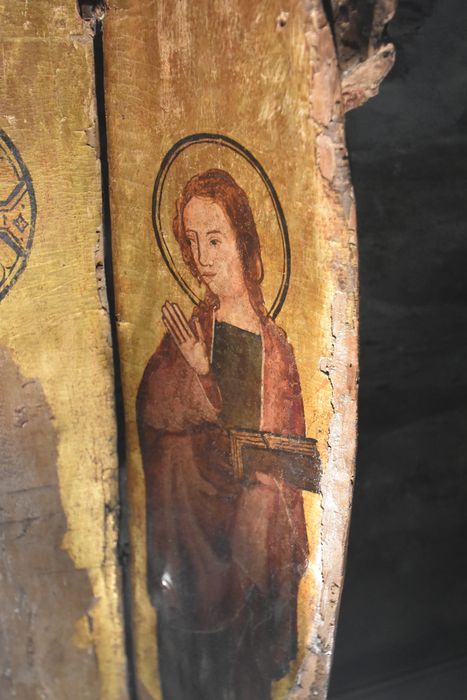 statue-reliquaire : Vierge à l'Enfant, détail