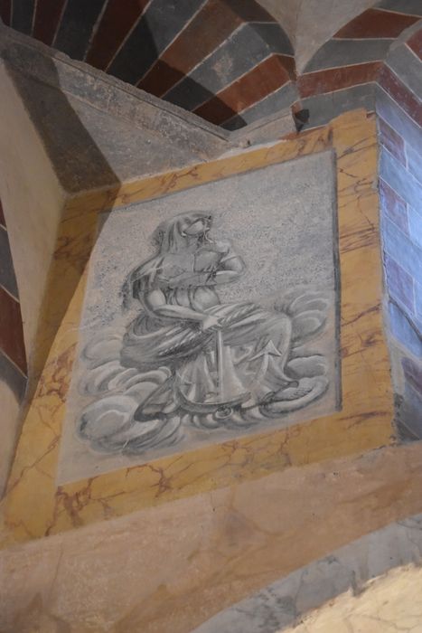 voûte de la croisée du transept, peinture monumentale, détail