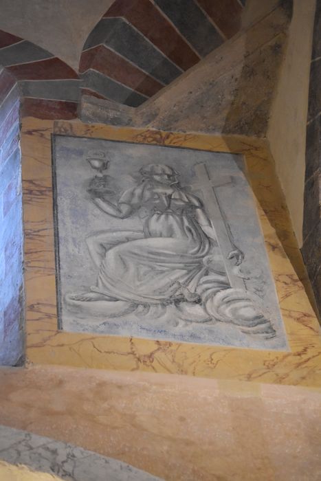 voûte de la croisée du transept, peinture monumentale, détail