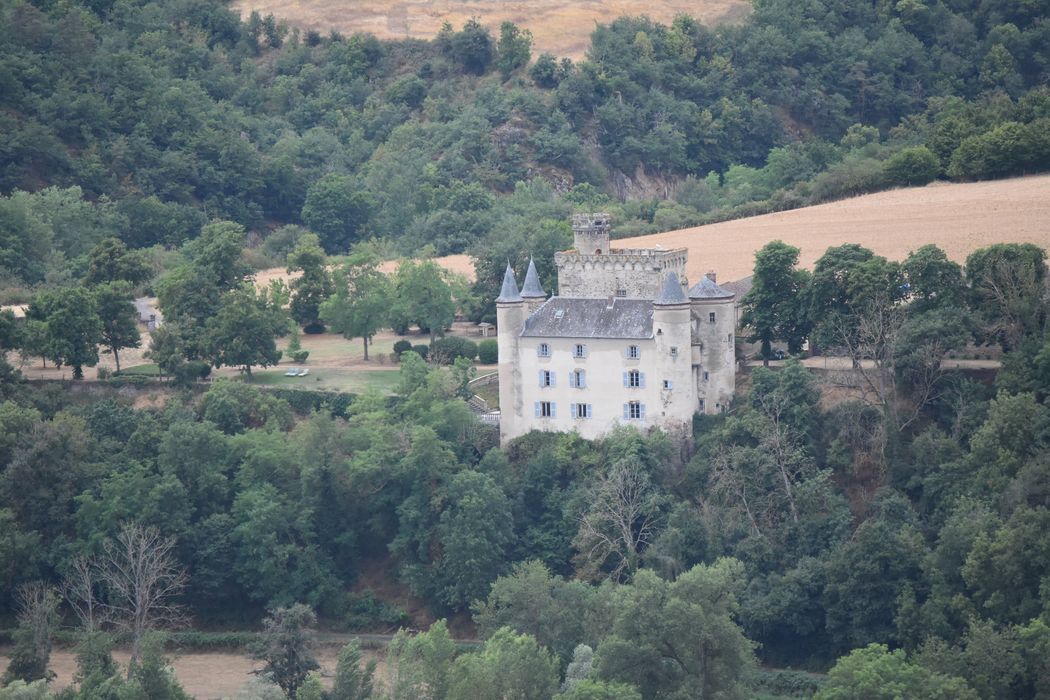 vue générale du château dans son environnement depuis le Nord-Est