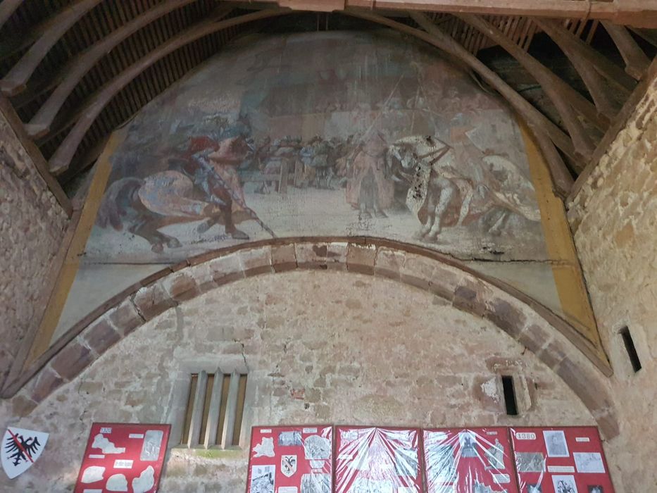 tableau (toile marouflée) : Scène de tournois
