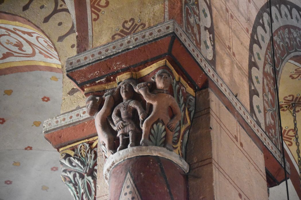 détail d’un chapiteau sculpté