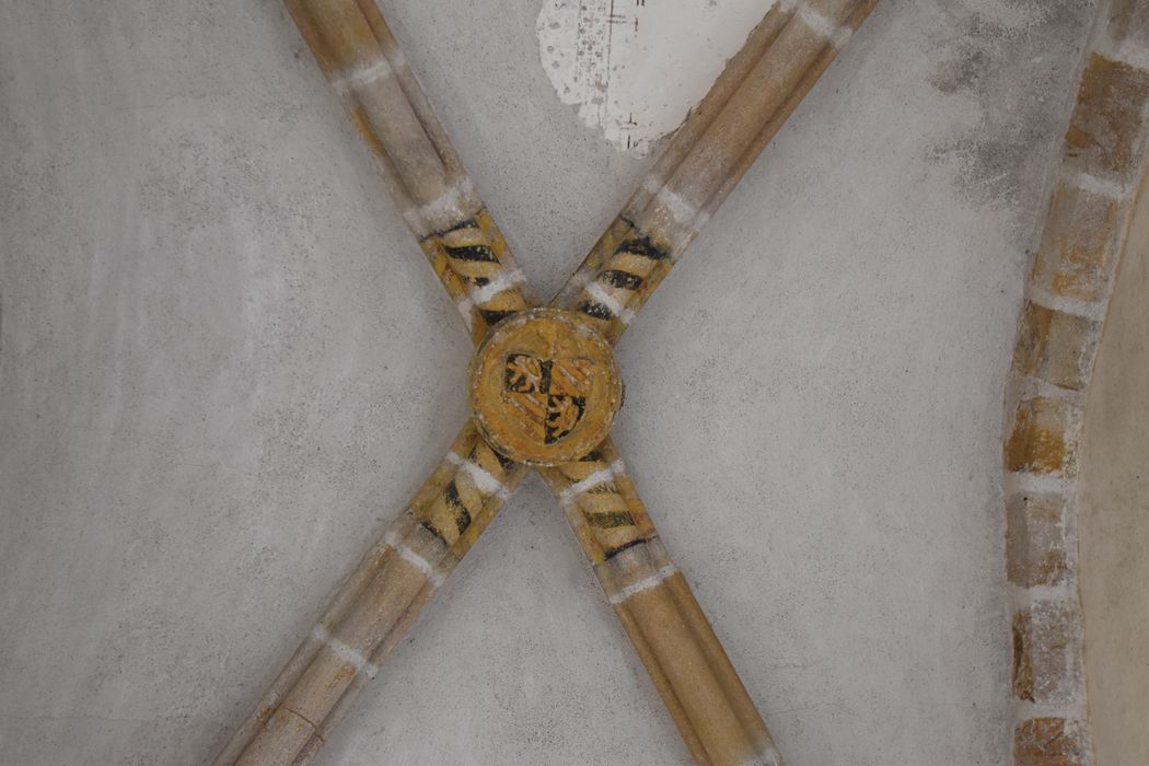 cloître, galerie ouest, détail d’une clef de voûte