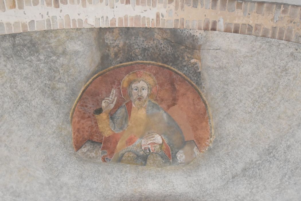 peinture monumentale du cul de four de l’abside : Christ bénissant