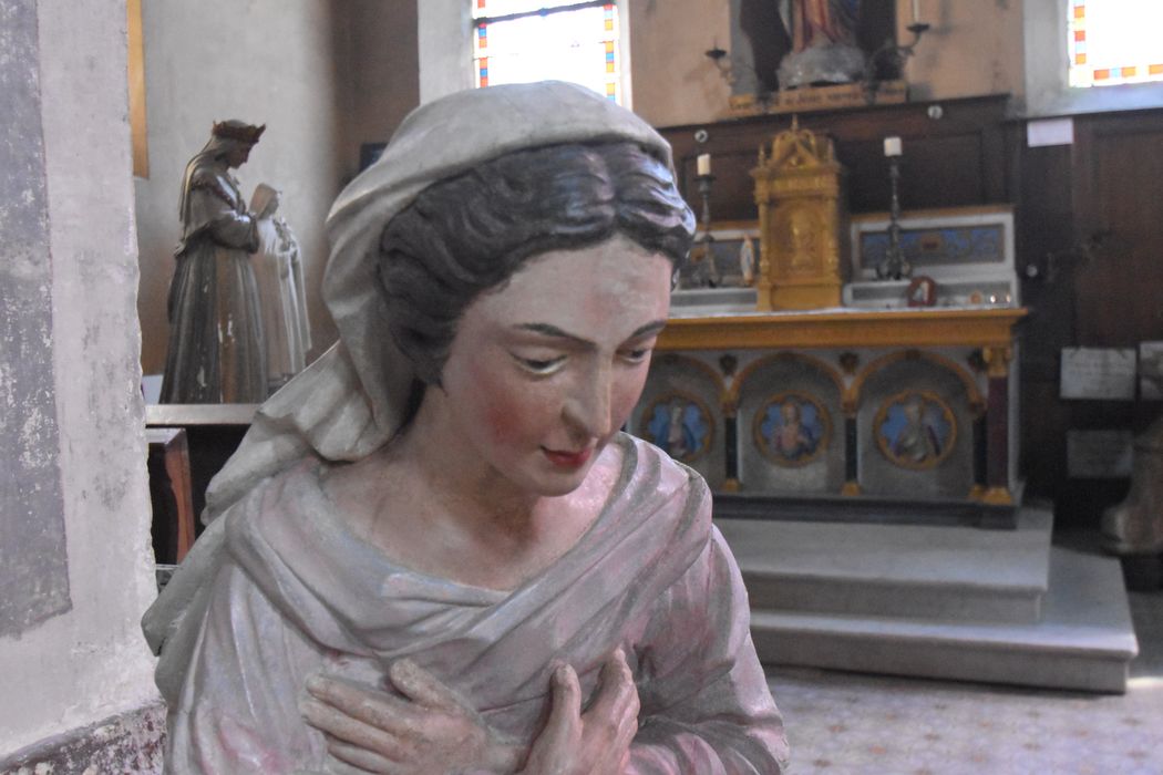 groupe sculpté : Nativité (la), détail