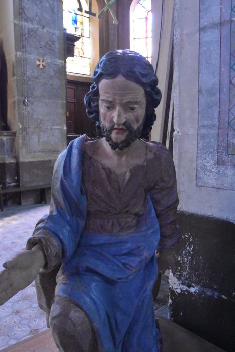 groupe sculpté : Nativité (la), détail