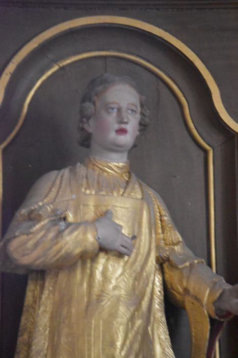 statue : Diacre non identifié, vue partielle