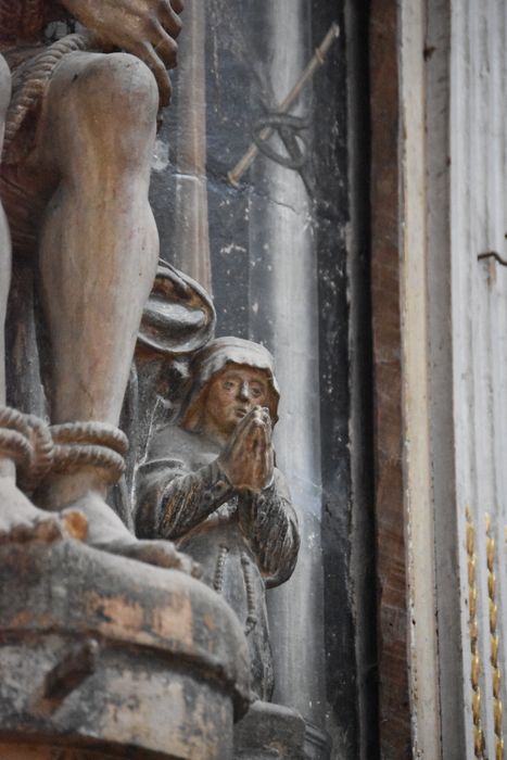 groupe sculpté : Ecce Homo, détail