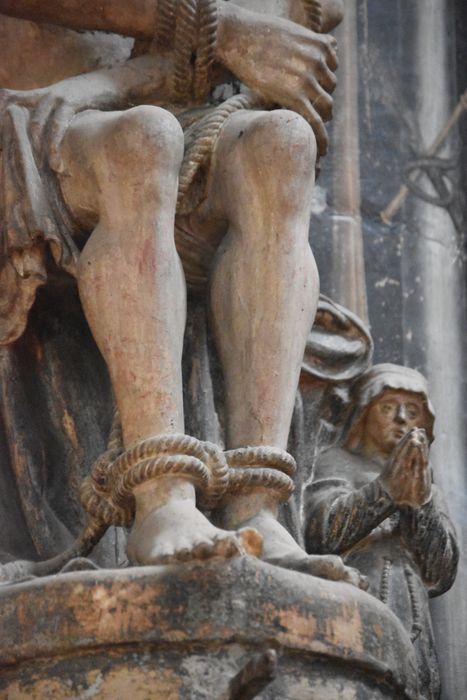 groupe sculpté : Ecce Homo, détail