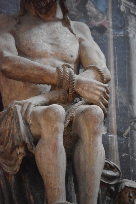 groupe sculpté : Ecce Homo, détail