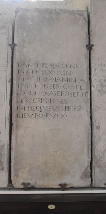 dalle funéraire de Gracieux Jamin (n°4)