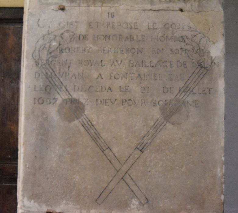 dalle funéraire de Robert Bergeron (n°35)