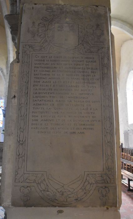 dalle funéraire de Robert Jamin (n°43)