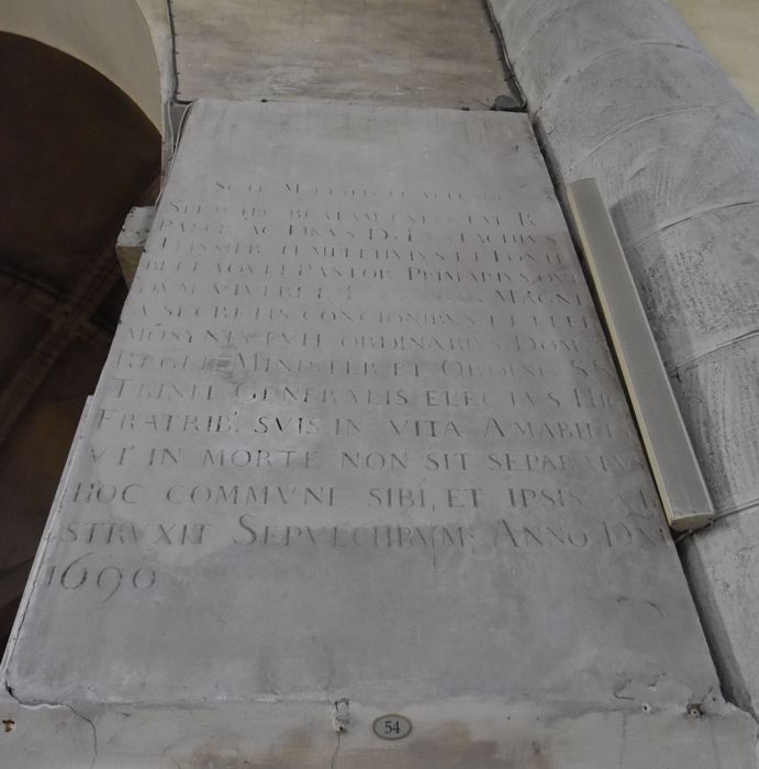 dalle funéraire d’Eustache Teissier (n°54)