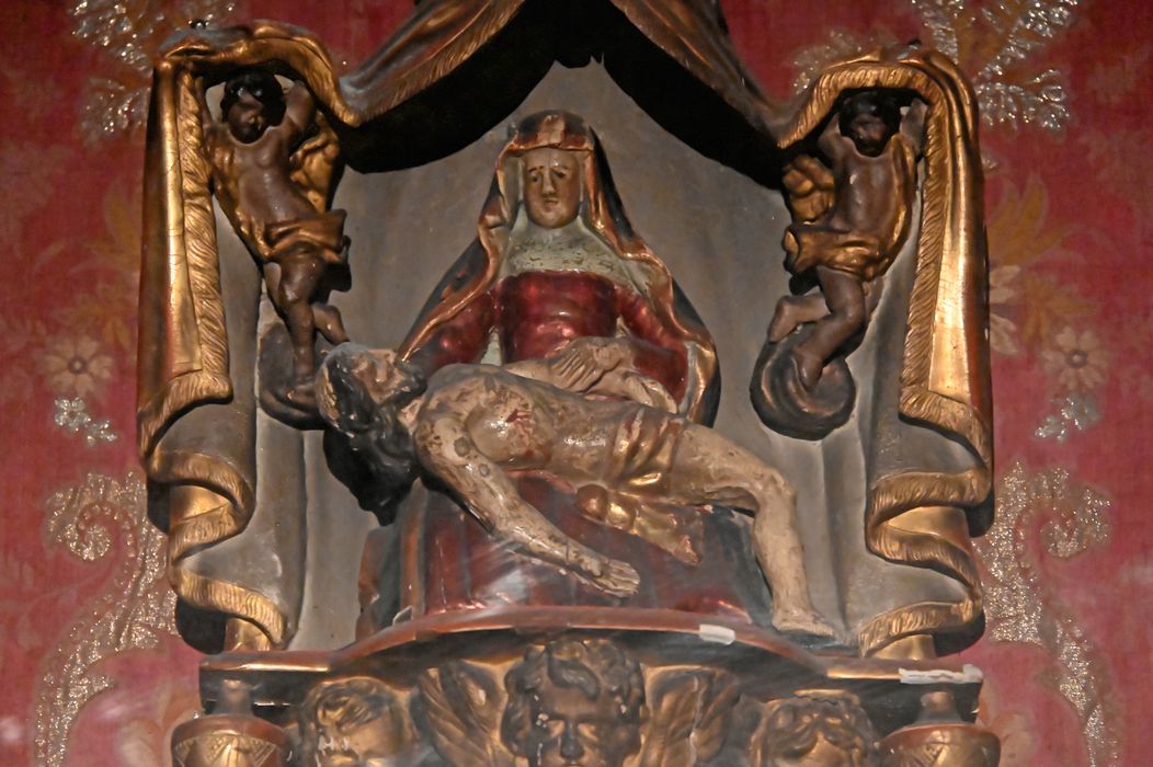 groupe sculpté (statuette) dit Notre-Dame-de-Layre : Vierge de Pitié