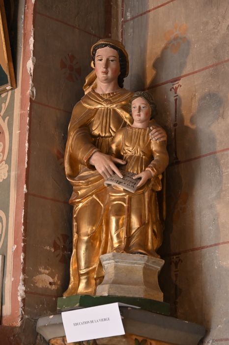 Groupe sculpté : Education de la Vierge