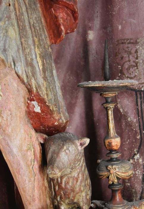 statue : Saint Jean-Baptiste, détail