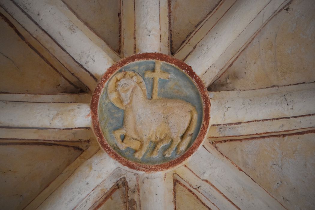 nef, détail d’une clef de voûte