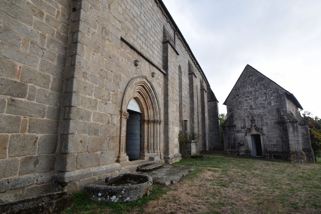 façade latérale sud et façade ouest de la chapelle Saint-Fiacre