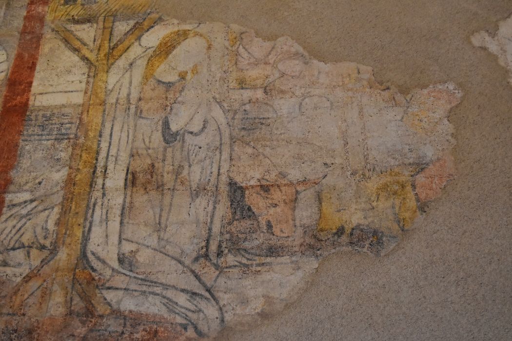 peintures monumentales (mur sud), détail : Nativité