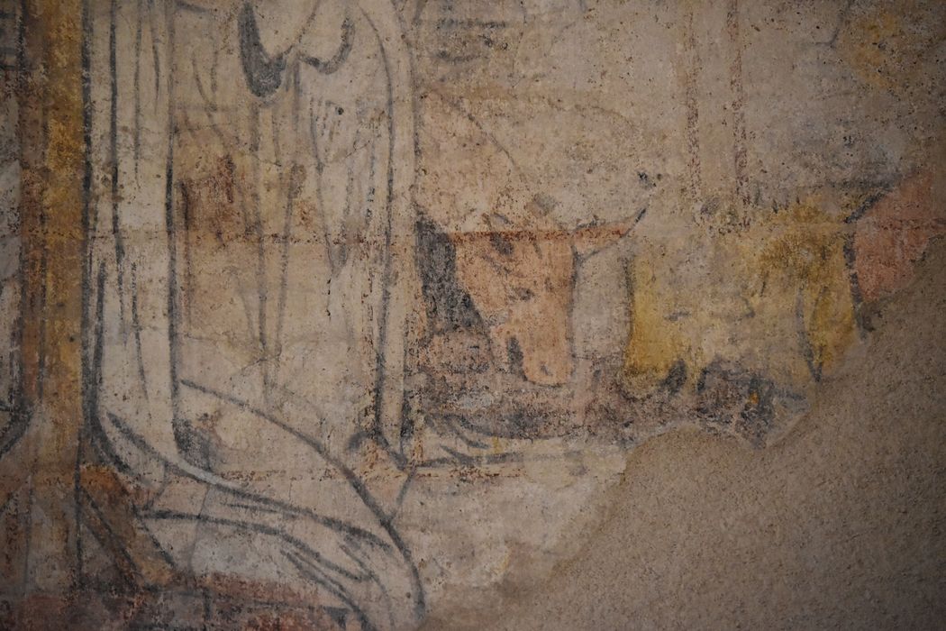 peintures monumentales (mur sud), détail : Nativité
