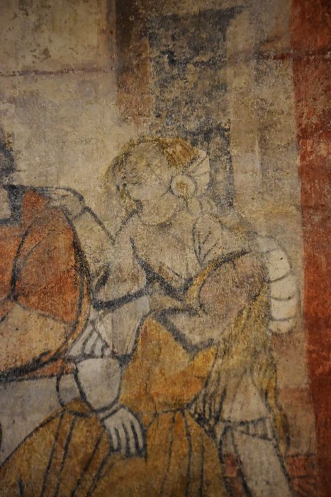 peintures monumentales (mur sud), détail : Festin d’Hérode