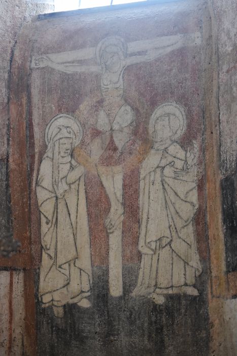 peintures monumentales (mur est), détail : Crucifixion