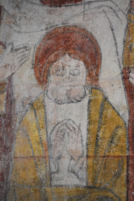 peintures monumentales (mur sud du choeur), détail : Pentecôte