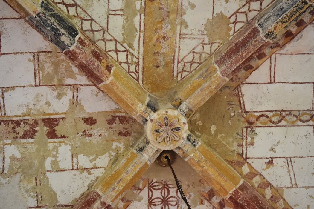 voûte du choeur, détail de la clef de voûte