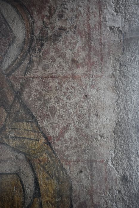 peintures monumentales (mur est, ébrasement de la fenêtre axiale), détail décoratif