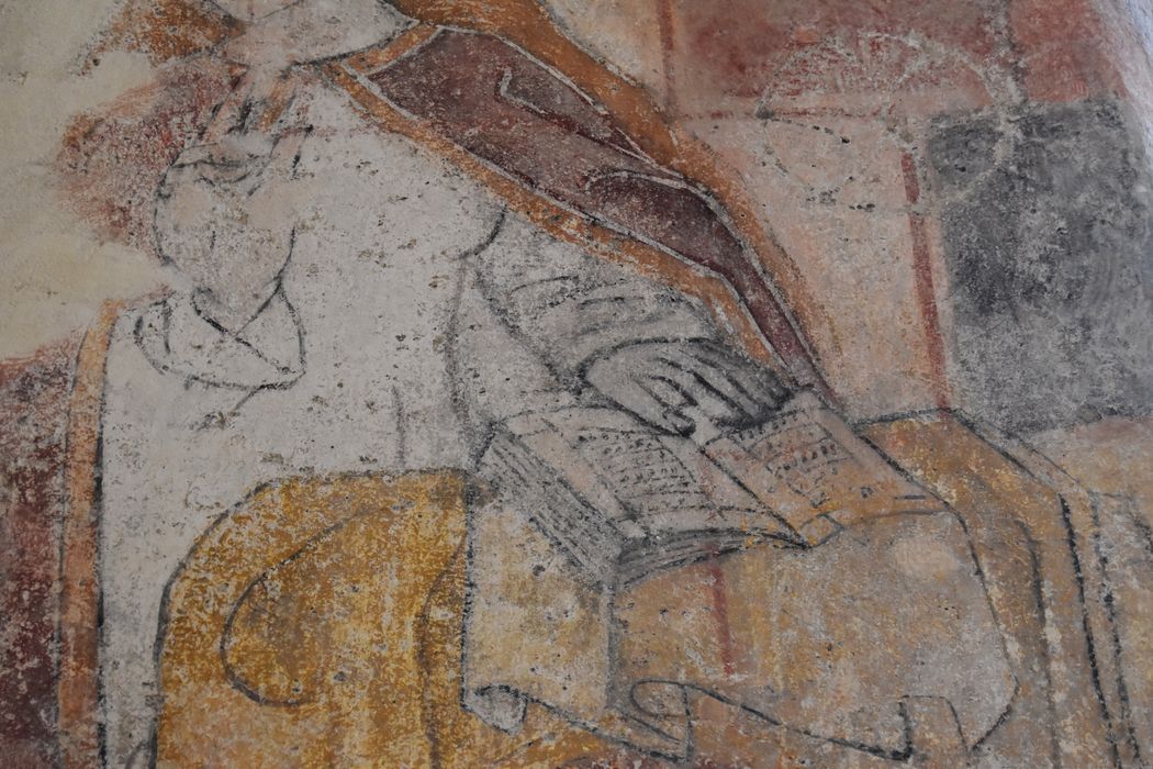 peintures monumentales (mur est), détail : Annonciation