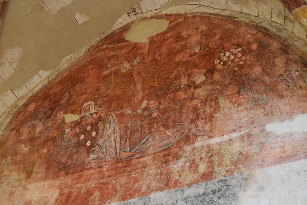 peintures monumentales (mur nord), Crucifixion