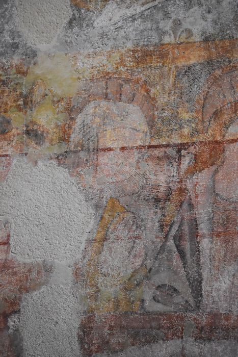 peintures monumentales (mur nord), Mise au tombeau, détail