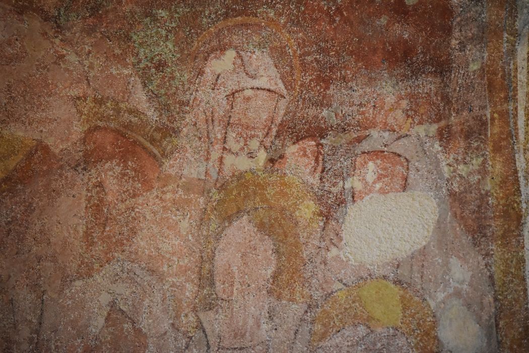 peintures monumentales (mur nord), Descente de croix, détail