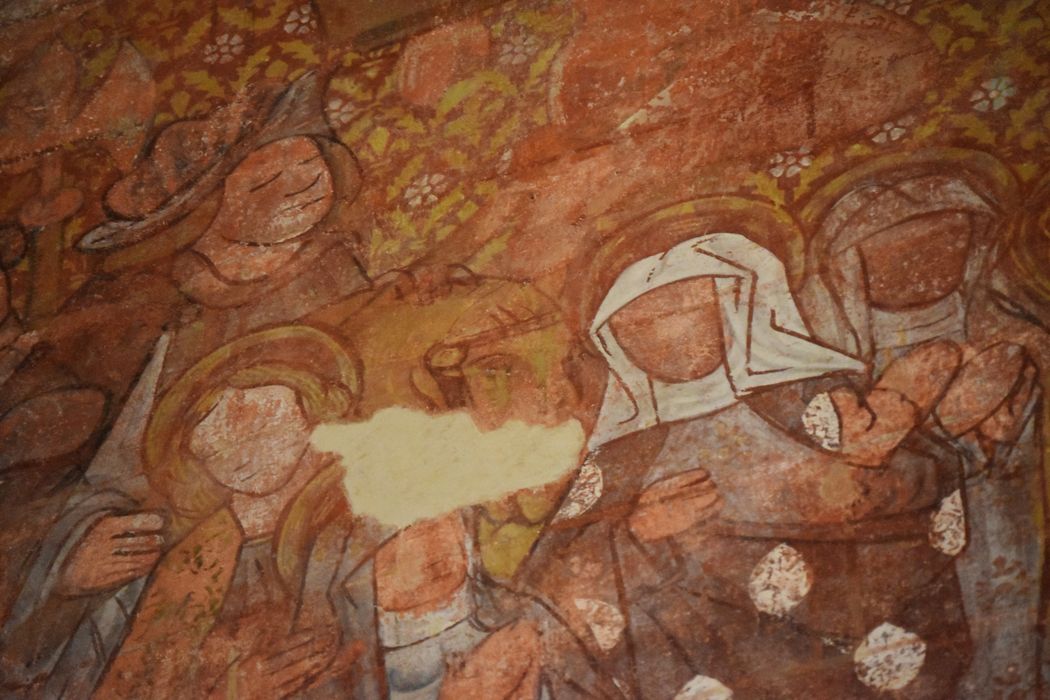 peintures monumentales (mur nord), Crucifixion, détail