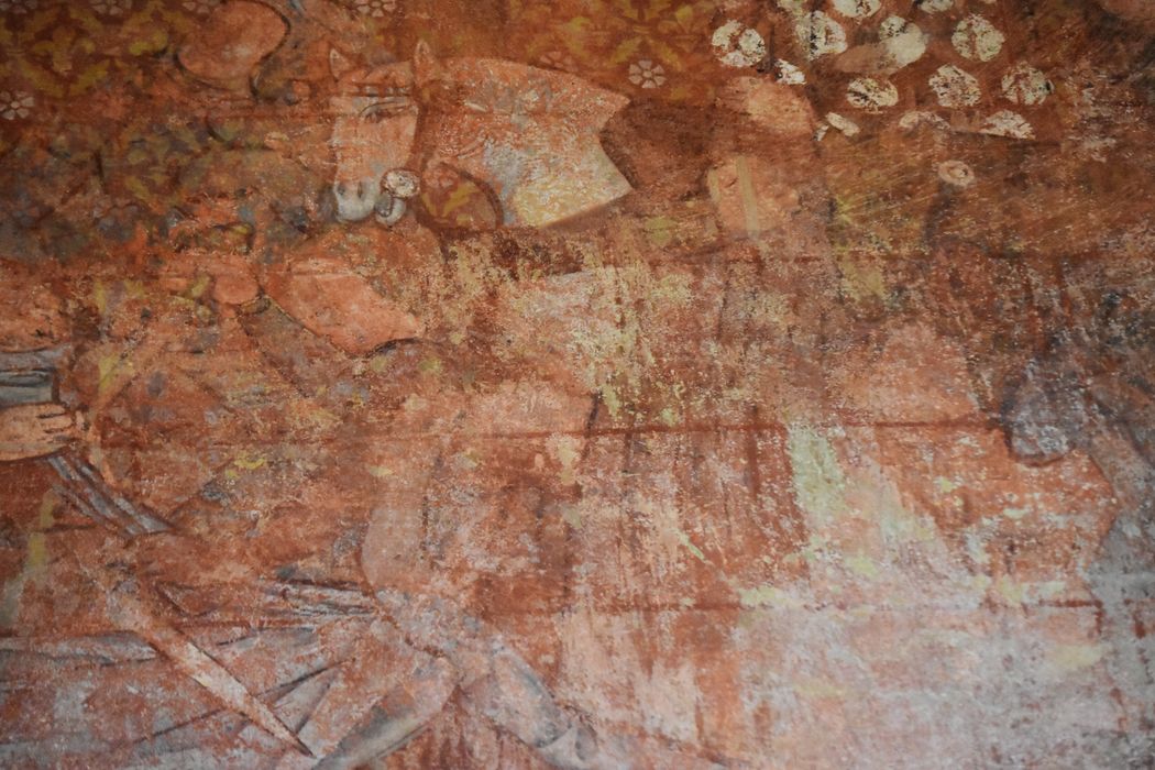 peintures monumentales (mur nord), Crucifixion, détail