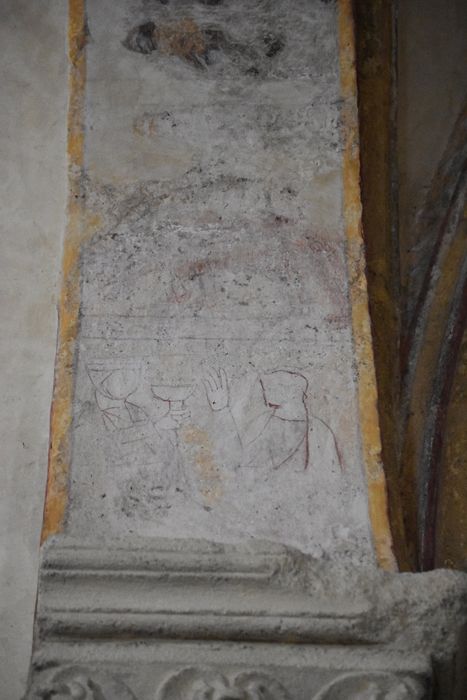 peinture monumentale de l’arc triomphal, détail du calendrier des mois