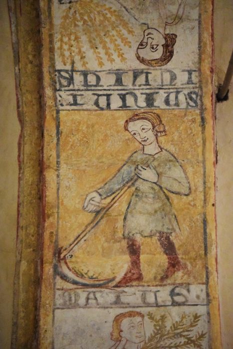 peinture monumentale de l’arc triomphal, détail du calendrier des mois