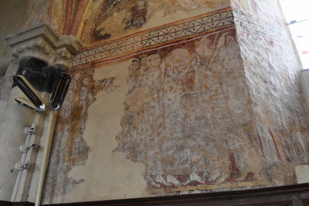 peinture monumentale du choeur (mur nord), vue partielle