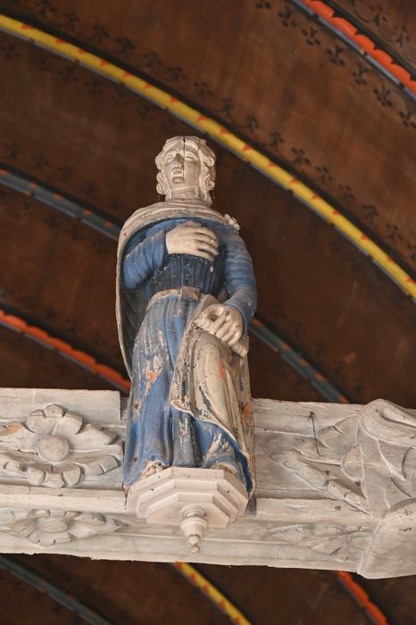 groupe sculpté (poutre de gloire), détail de saint Jean