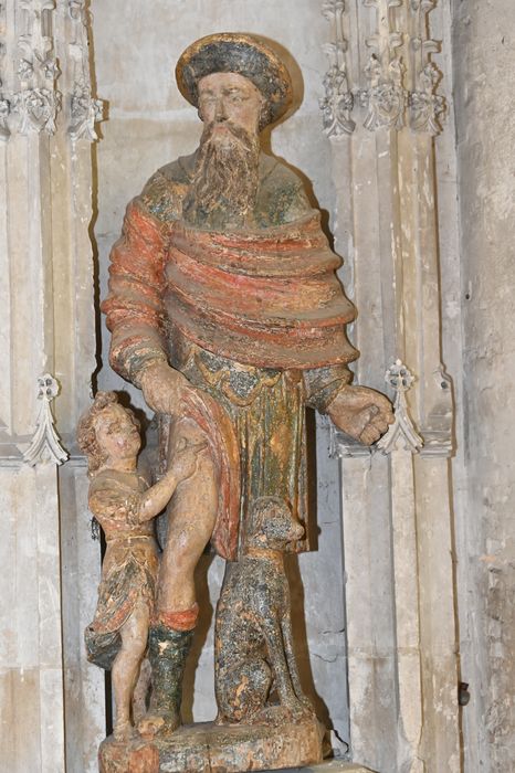 groupe sculpté : Saint Roch et l’ange