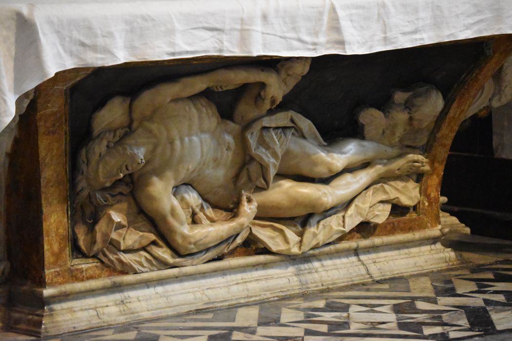 Bas-relief : le Christ mort
