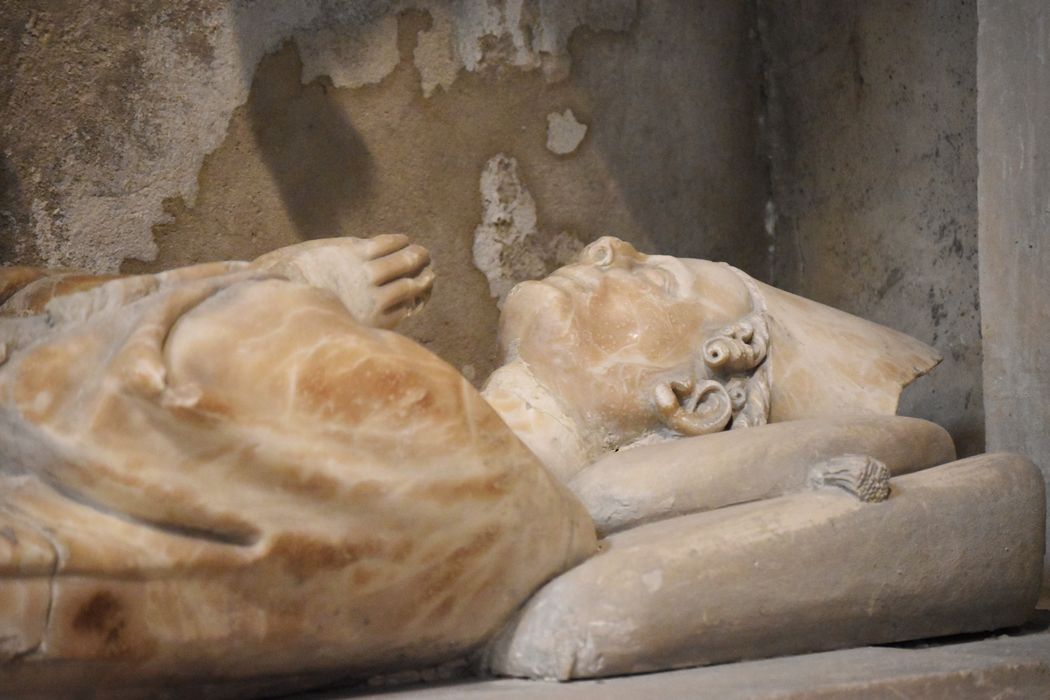 monument funéraire (gisant) du cardinal Arnaud de Via, vue partielle
