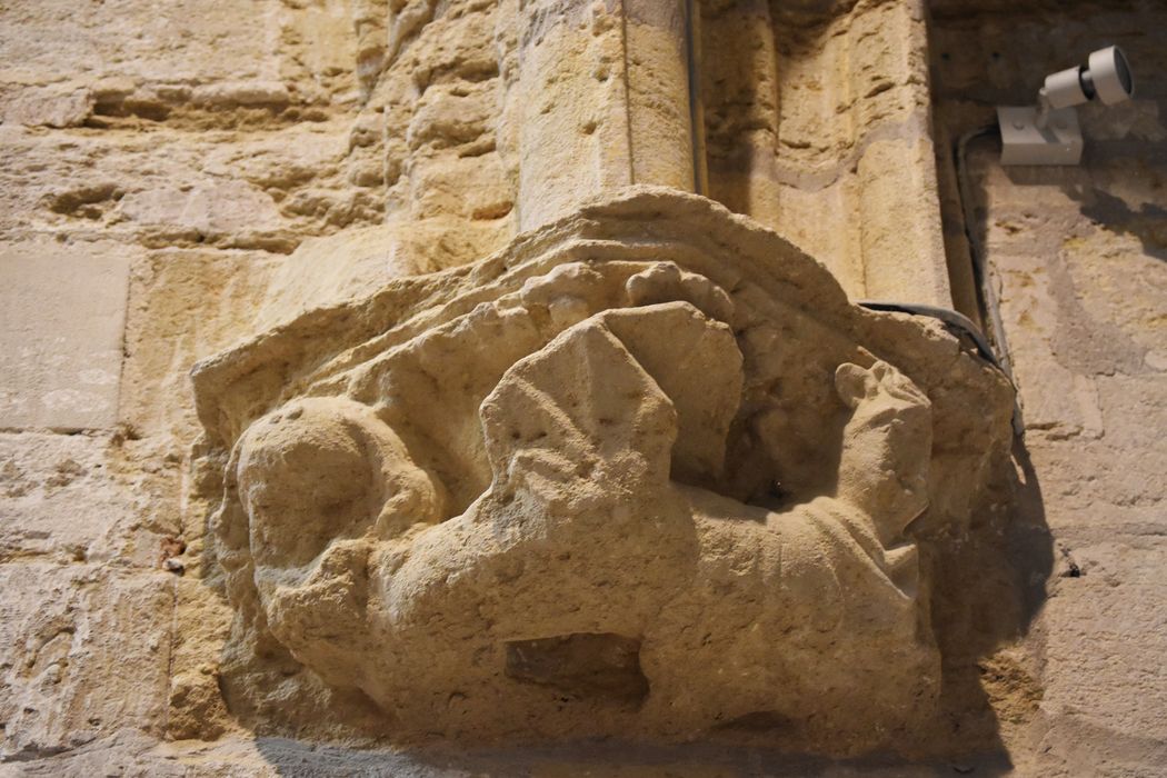 nef, détail d’un culot sculpté