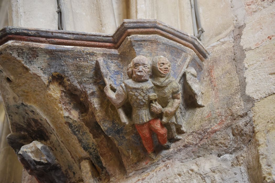 nef, détail d’un culot sculpté