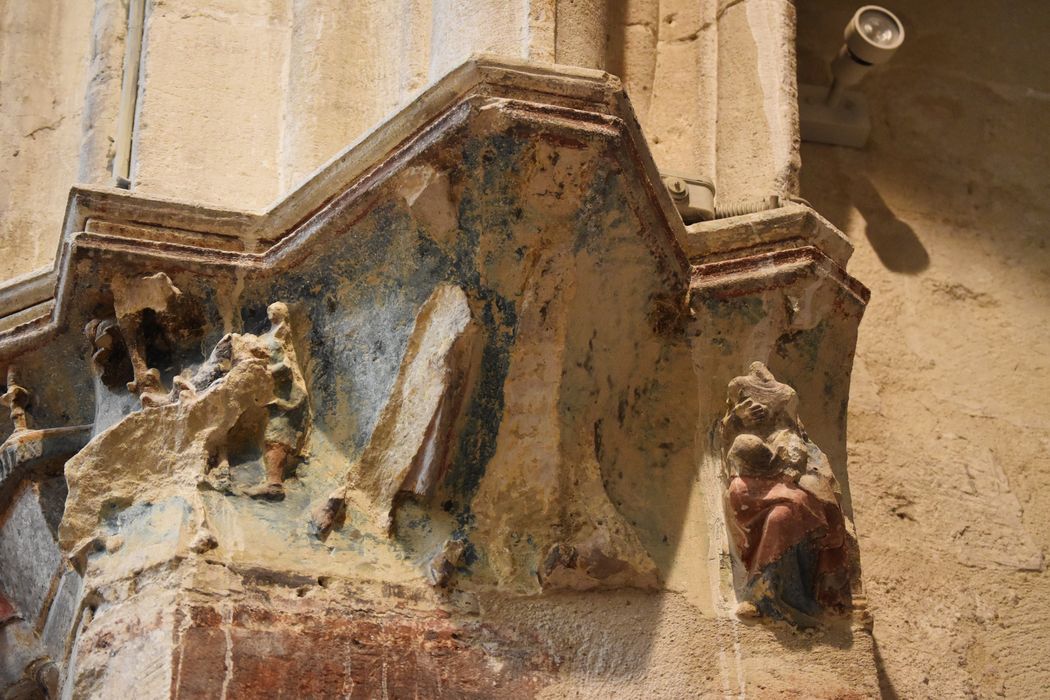 nef, détail d’un culot sculpté