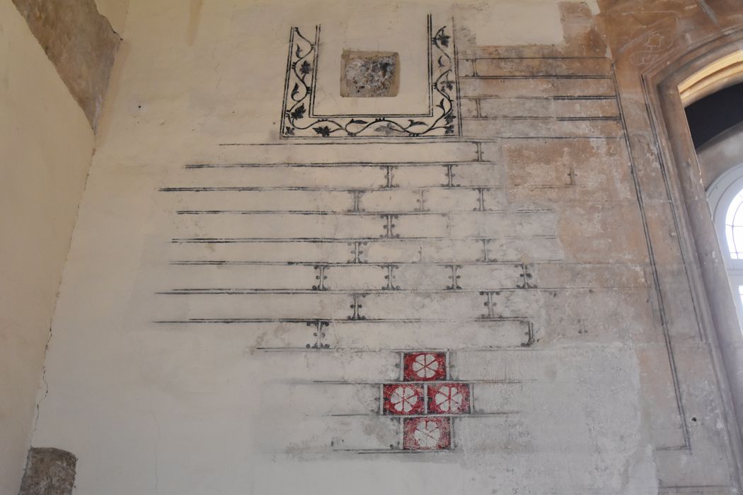 aile nord, salle à manger, peinture monumentale (fragments)