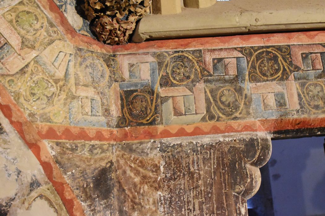 chapelle basse dite « de la Reine », peinture monumentale, détail