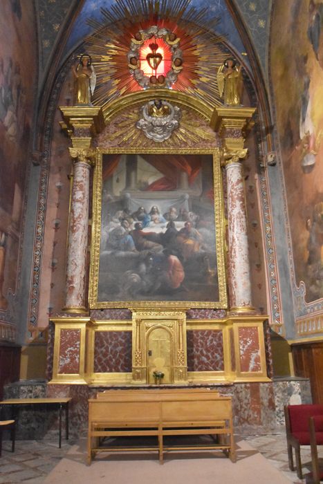 autel, retable du Saint-Sacrement, tableau : Cène (la)